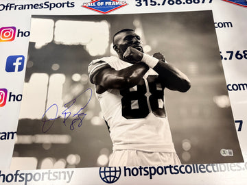 DEZ BRYANT SIGNED CUSTOM DALLAS COWBOYS 16X20 HELMET - BECKETT COA