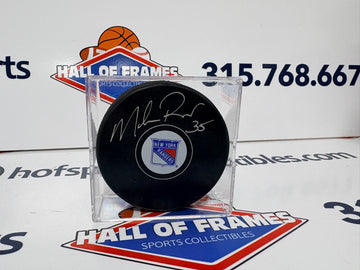 MIKE RICHTER SIGNED NY RANGERS LOGO PUCK - JSA COA
