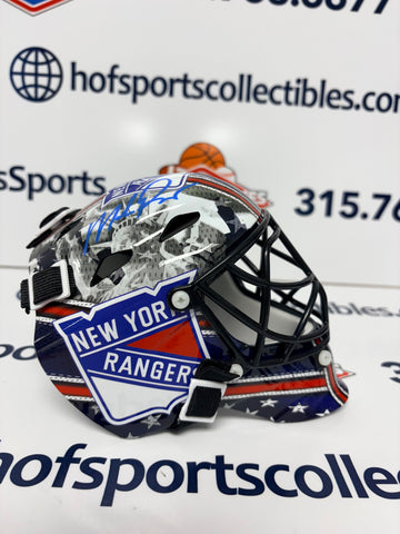 MIKE RICHTER SIGNED RANGERS MINI GOALIE HELMET - JSA COA