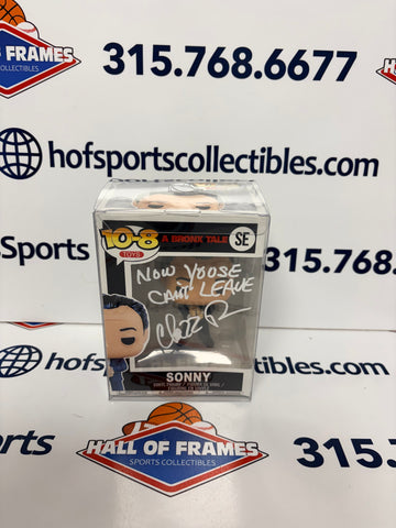 Chazz Palminteri Autographed CUSTOM Pop Figure w/ Now Youse Cant Leave Inscription (JSA)