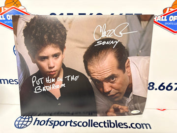 Chazz Palminteri SIGNED BRONX TALE  11X14 "PUT HIM IN THE BATHROOM" JSA