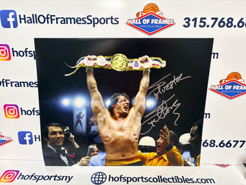 SYLVESTER STALLONE SIGNED ROCKY "BELT" 16X20 PHOTO BECKETT COA