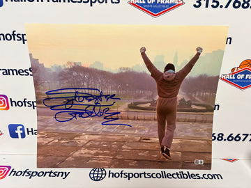 SYLVESTER STALLONE SIGNED ROCKY "STAIRS" 16X20 PHOTO BECKETT COA