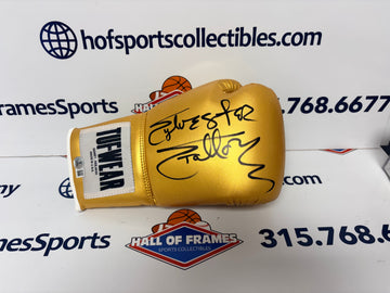 SYLVESTER STALLONE SIGNED ROCKY TUF WEAR GOLD GLOVE BECKETT COA