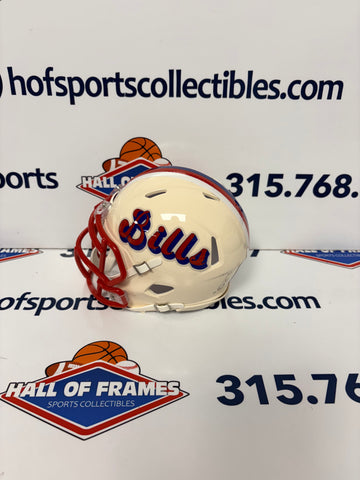 DJ MOORE SIGNED BILLS THROWBACK RETRO MINI HELMET - BECKETT COA