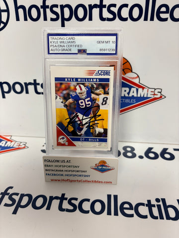 KYLE WILLIAMS SIGNED 2011 PANINI SCORE FOOTBALL BILLS PSA AUTO 10