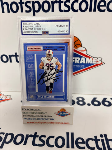 KYLE WILLIAMS SIGNED 2016 PANINI ROOKIE AND STARS PSA AUTO 10