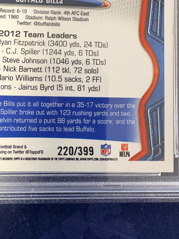 KYLE WILLIAMS 2013 TOPPS BUFFALO BILLS CARD PINK #399 PSA