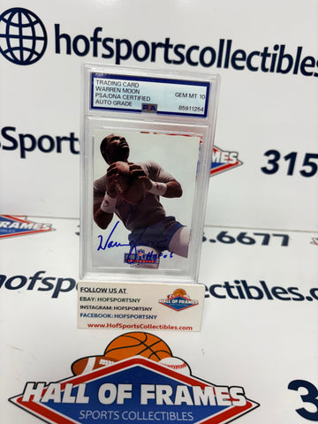 WARREN MOON SIGNED 1991 PROLINE CARD PSA AUTO 10