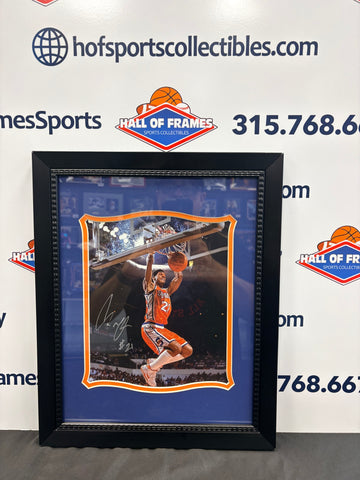 Lawrence Moten Signed Syracuse Basketball Framed 8x10 Photo "Poetry" All Time Scorer