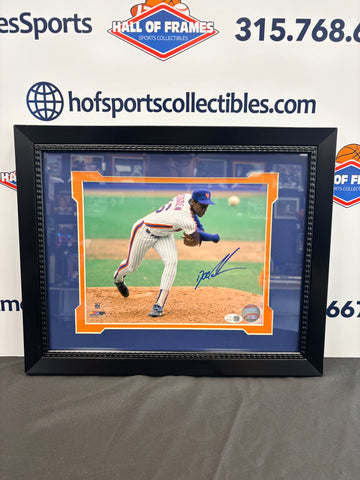 DWIGHT DOC GOODEN NEW YORK METS SIGNED FRAMED 8X10 JSA COA