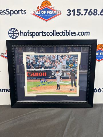 BEN RICE SIGNED YANKEES FRAMED 8X10 PHOTO 3HR'S - 7 RBI'S - STEINER COA