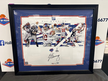 ELI MANNING SIGNED FRAMED SUPER BOWL HIGHLIGHTS 16X20 PHOTO - FANATICS