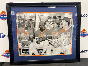 NY METS 1984 ALL STARS SIGNED FRAMED 16X20 STRAWBERRY - HERNANDEZ - GOODEN + 1 JSA