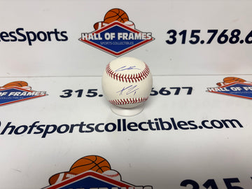 CARSEN BENGE / AJ EWING SIGNED MLB BASEBALL - NY METS - BECKETT COA