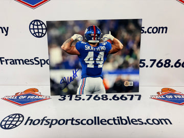CAM SKATTEBO NEW YORK GIANTS SIGNED 8X10 PHOTO BECKETT COA