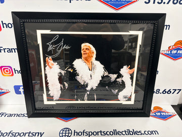 RIC FLAIR SIGNED WWE / WCW FRAMED 11X14 PHOTO - FITERMAN HOLOGRAM