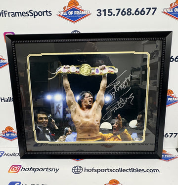SYLVESTER STALLONE SIGNED FRAMED ROCKY "BELT" 16X20 PHOTO BECKETT COA
