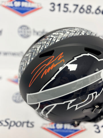 JOSH ALLEN SIGNED FULL SIZE REPLICA SPEED NEW STS BLACK BILLS HELMET BECKETT