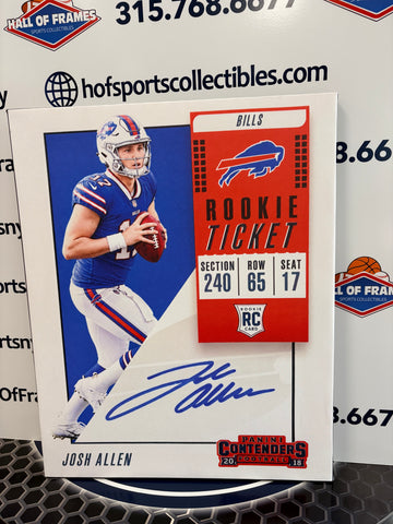 JOSH ALLEN CONTENDERS ROOKIE TICKET 16X20 CUSTOM CANVAS PRINT - READY TO HANG