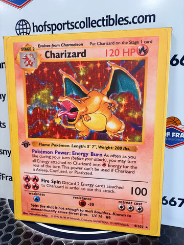 CHARIZARD 1ST EDITON SHADOWLESS 16X20 CUSTOM CANVAS PRINT - READY TO HANG