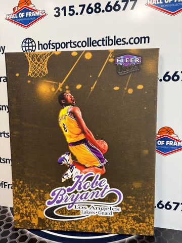 KOBE BRYANT 1998 - 99 FLEER ULTRA GOLD 16X20 CUSTOM CANVAS PRINT - READY TO HANG