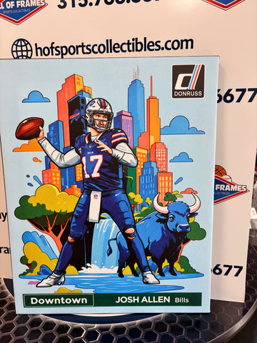 JOSH ALLEN DONRUSS DOWNTOWN 16X20 CUSTOM CANVAS PRINT - READY TO HANG