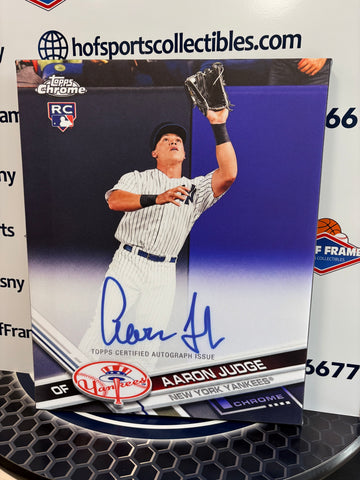 AARON JUDGE 2017 TOPPS CHROME AUTO ROOKIE 16X20 CUSTOM CANVAS PRINT - READY TO HANG