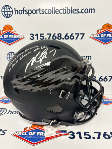 MICHAEL VICK SIGNED FULL SIZE REPLICA EAGLES ECLIPSE HELMET AMAZING INSCRIPTION