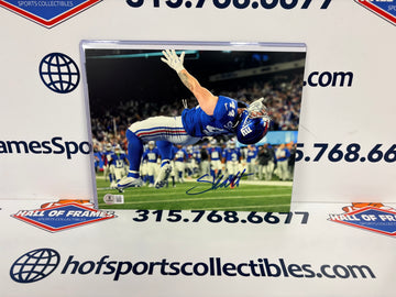 CAM SKATTEBO NEW YORK GIANTS SIGNED FLIP 8X10 PHOTO BECKETT COA