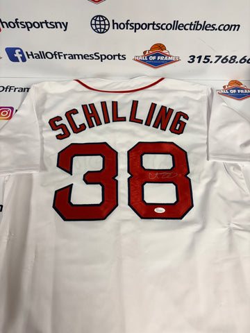 CURT SCHILLING SIGNED RED SOX WHITE CUSTOM JERSEY - JSA COA