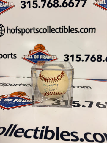 KEN GRIFFEY JR / SR DUAL SIGNED AMERICAN LEAGUE BASEBALL JSA COA