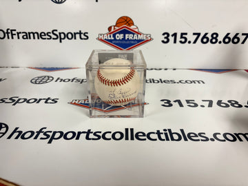 YOGI BERRA - DON LARSEN PERFECT GAME SIGNED AL BASEBALL - NY YANKEES JSA COA