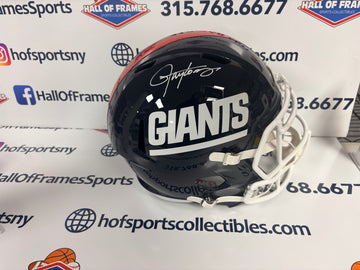 LAWRENCE TAYLOR SIGNED GIANTS FS REPLICA HELMET INSC HOF 99   - JSA