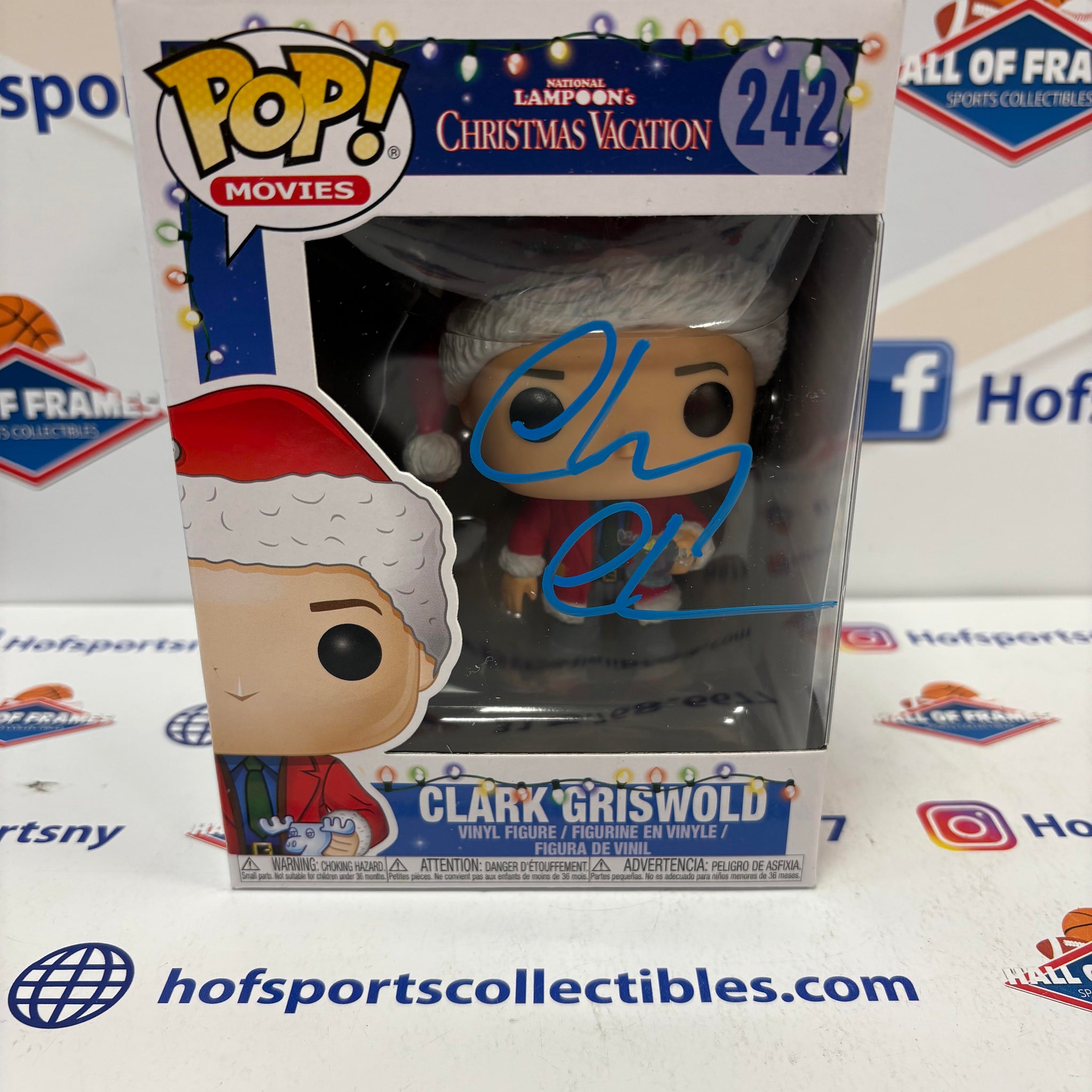 CHEVY CHASE SIGNED CHRISTMAS VACTION FUNKO POP #242 JSA COA