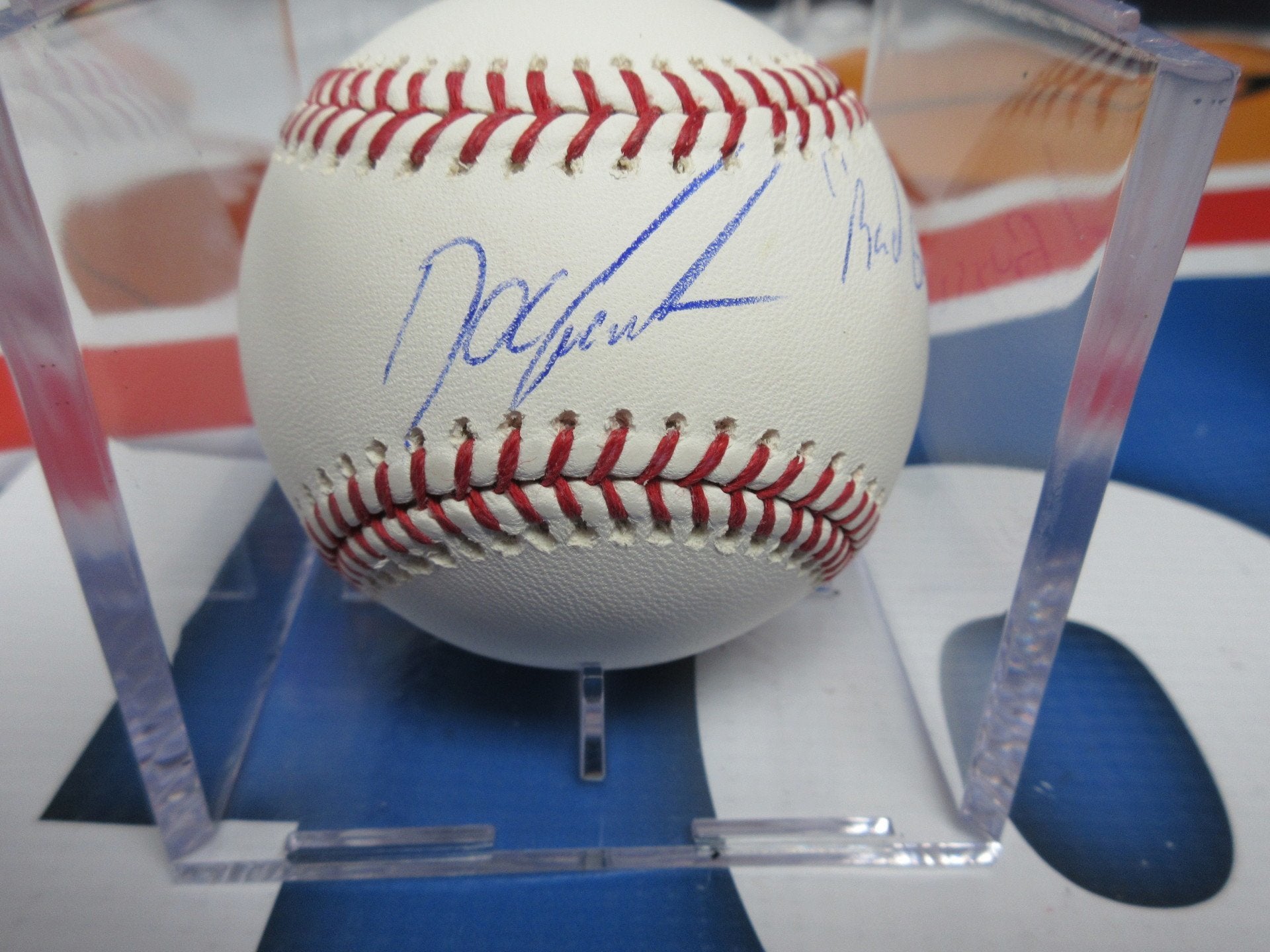 DWIGHT DOC GOODEN SIGNED 1986 WORLD SERIES BASEBALL INSC "BAD GUYS WON"
