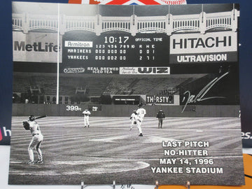 DWIGHT DOC GOODEN SIGNED YANKEES LAST PITCH NO - HITTER 11X14 W/ COA