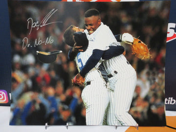 DWIGHT DOC GOODEN SIGNED YANKEES NO - HITTER INSC. "DR NO-NO" 11X14 W/ COA