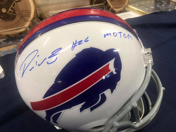 DEVIN SINGLETARY Buffalo Bills White Full Size Replica Helmet Inscribed MOTOR