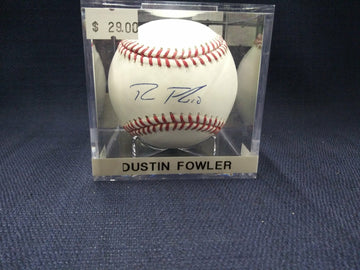 DUSTIN FOWLER SIGNED BASEBALL YANKEES / A'S - HOF COA