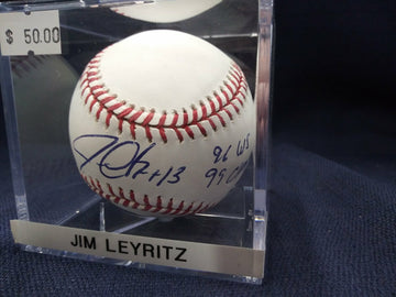 JIM LEYRITZ SIGNED BASEBALL YANKEES - 1996 - 99 WS CHAMPS - HOF COA