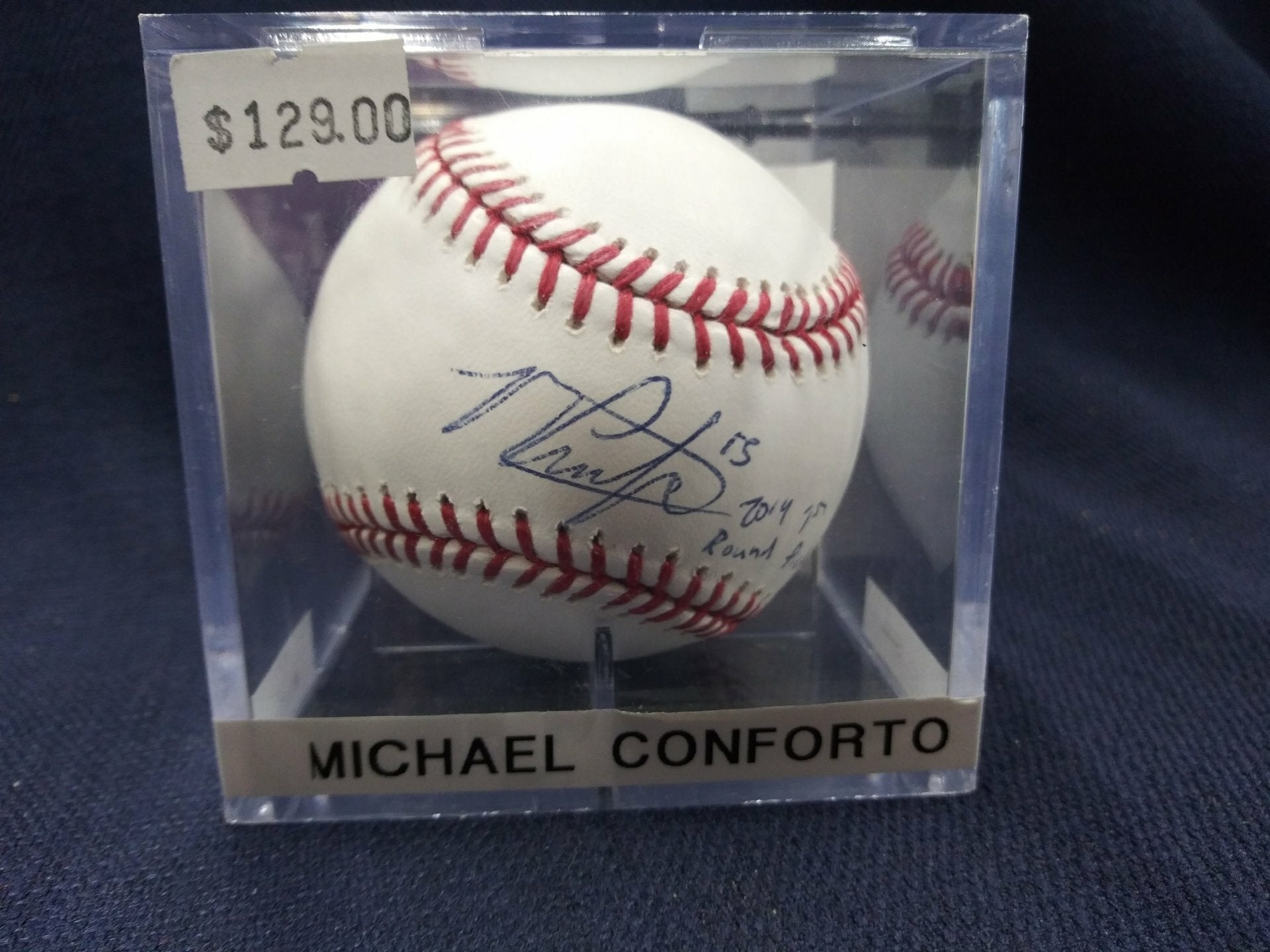 MICHAEL CONFORTO  SIGNED BASEBALL METS 1ST ROUND DRAFT INSC. JSA