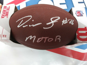 DEVIN SINGLETARY SIGNED 100 REPLICA DUKE NFL FOOTBALL  INSC MOTOR