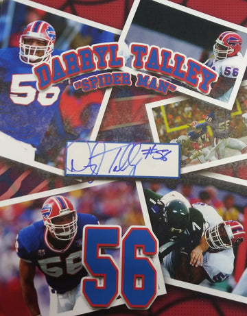 DARRYL TALLEY SIGNED BUFFALO BILLS 8X10 COLLAGE "SPIDERMAN" PHOTO