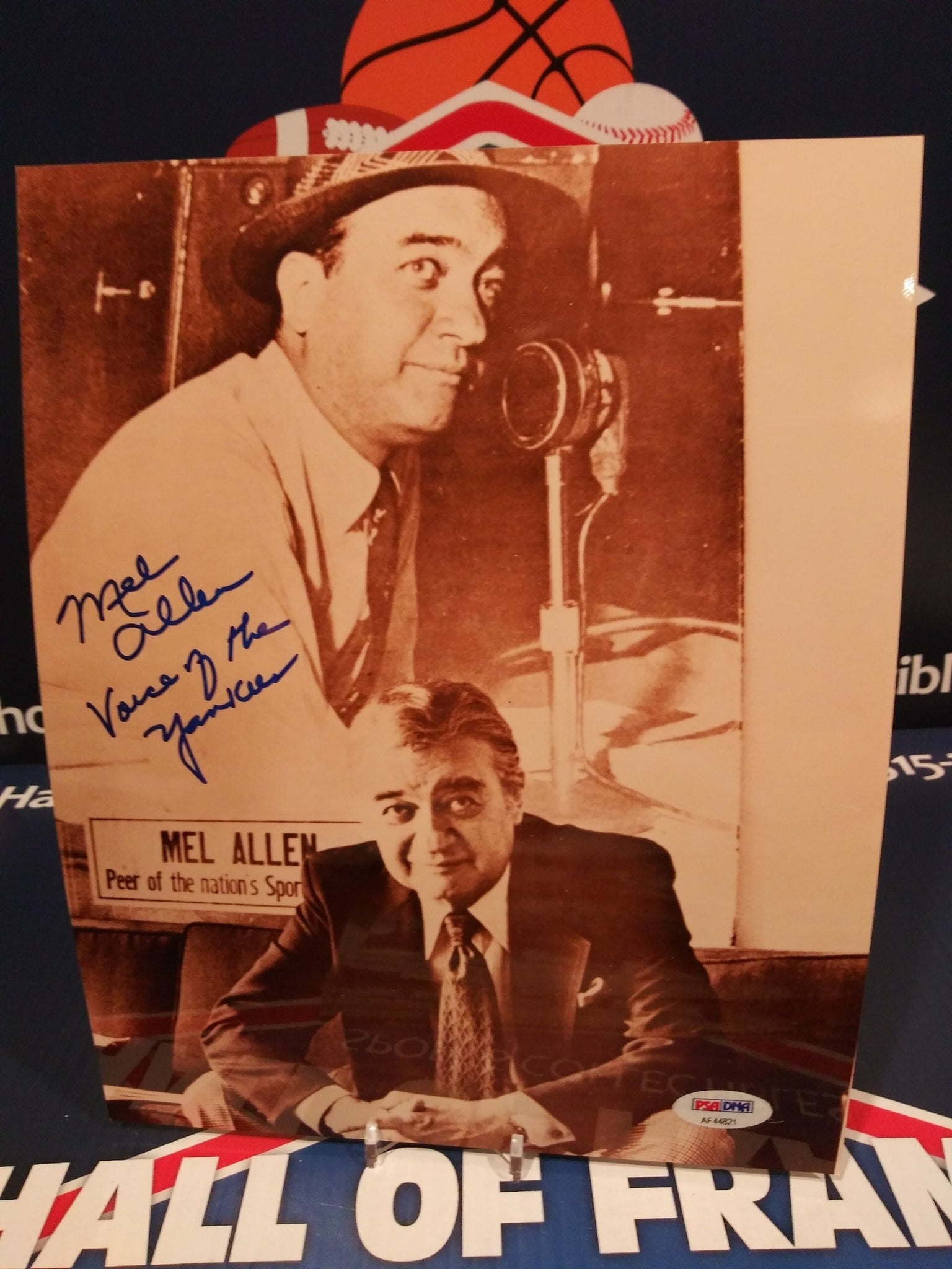 MEL ALLEN NY YANKEES SIGNED PHOTO - INSC VOICE OF THE YANKEES PSA