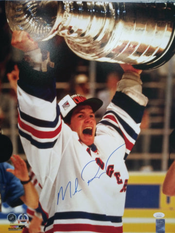 MIKE RICHTER NY RANGERS STANLEY CUP SIGNED 16X20 PHOTO - JSA