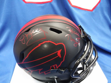 JIM KELLY BUFFALO BILLS ECLIPSE SIGNED MINI HELMET - KELLY TOUGH