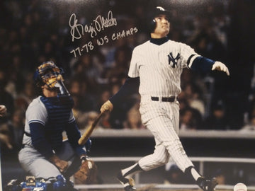 GRAIG NETTLES YANKEES W.S. SIGNED PHOTO INSCRIBED 1977-78 W.S. CHAMPS