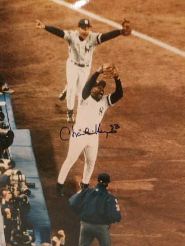 CHARLIE HAYES YANKEES 1996 WS LAST OUT SIGNED 8X10 - HOF COA