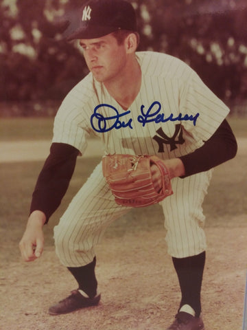 DON LARSEN YANKEES SIGNED 8X10 - JSA COA